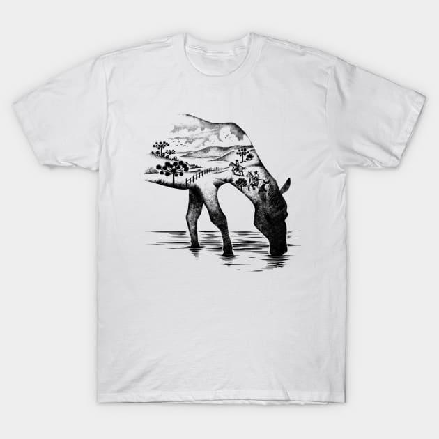 Southern Horse Wild Life T-Shirt by Tobe_Fonseca